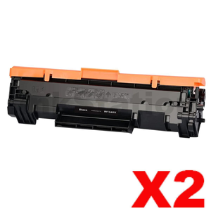 2 x HP 134X W1340X Compatible Black High Yield Toner Cartridge - 2,400 Pages