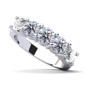 Classic Five Diamond Anniversary Ring