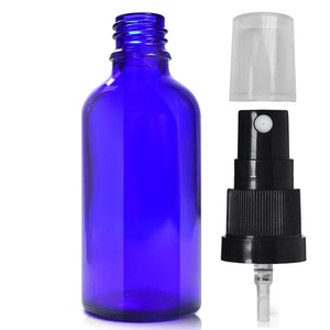 50ml Blue Glass Dropper Bottle & Atomiser Spray