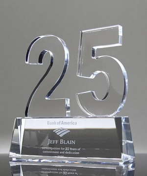 Crystal 25 Years of Service Award