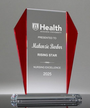 Newbury Red Starfire Glass Award