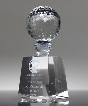 Golf Tee Crystal Award