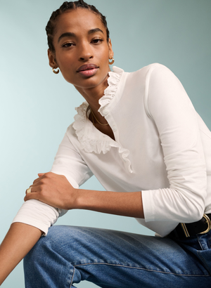 Tricia Organic Cotton Top - 10 (UK Size 10) / Pure White