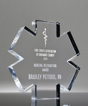 Star of Life EMS Clear Acrylic Block