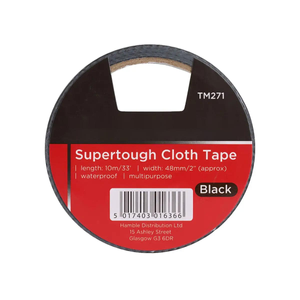 Supertough Cloth Tape - 48mm x 10m - Black