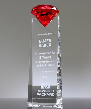 Apogee Red Diamond Award Crystal