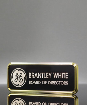 Gold Framed Name Badge