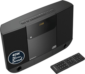 Majority 1000002839, HiFi Stereo System w/ Speakers & Bluetooth, Black