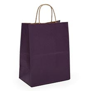 Purple Tint Krft Shopping Bg Colored - 5-1/2 X 3-1/4 X 8-3/8 - Gusset - 3 1/4'' - Quantity: 250 - Twist Handle Bags by Paper Mart
