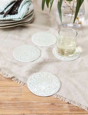Fiskardo Coasters - Aluminium, Clay, Set of 4