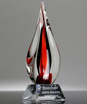 Ecstasy Flame Art Glass Award