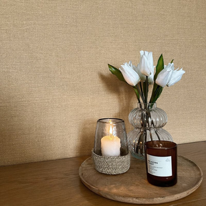Belgravia Decor Carmella Hessian Texture Sand Wallpaper - 7163