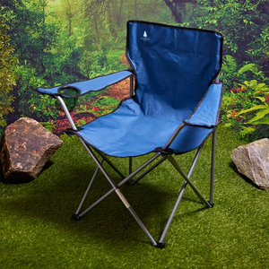 FOLDING ARMCHAIR With Cupholder - Blue