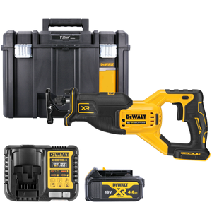 DeWalt DCS382 18V XR Cordless Brushless Reciprocating Saw With 1 x 4.0Ah Battery, Charger & TSTAK VI Case