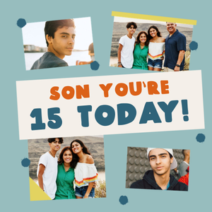 Moonpig Ukiyo Son You're 15 Today Photo Upload Birthday Card