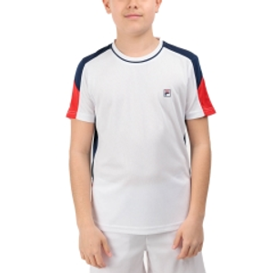 Fila Gabriel Maglietta Bambino - White/Navy