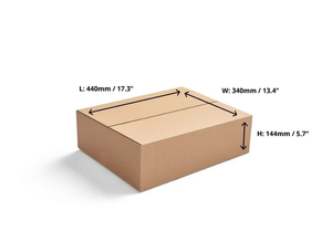Economy Single Wall Cardboard Boxes - 440 x 340 x 144mm - 25 Boxes