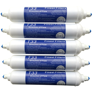 5 x InLine T33 Carbon Drinking Water / Fridge Filter Cartridges