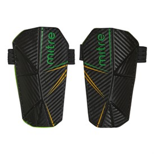 Mitre Delta Ankle Protect Shinguards Black/Green/Yellow