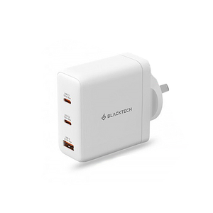 120W GaN Charger USB-C x 2 AND USB-A x1 PD QC Adapter With Smart IC Chip - White