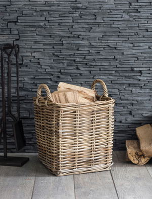 Bembridge Square Basket - Rattan, Natural, Small