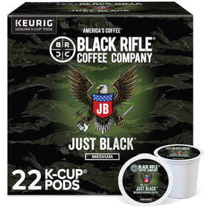 Black Rifle Coffee Just Black K-Cups, Medium Roast – 22 Count