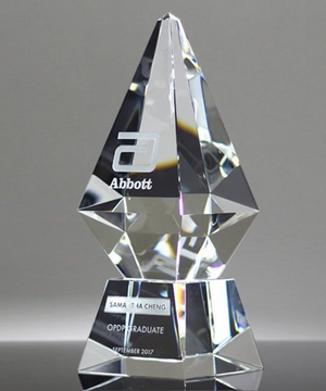 Excellence Award Crystal Obelisk