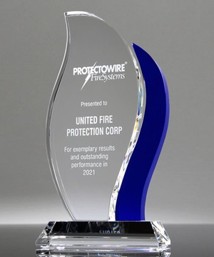 Blue Flame Crystal Award