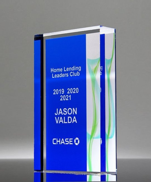 Straight Edge Acrylic Block Award - Full Color Imprint