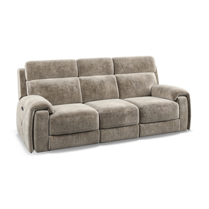 Leo 3 Seater Recliner Sofa in Descent Taupe Fabric