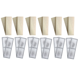12 x Fluval U3 Compatible Plain Foam and 12 x Compatible PolyMax Filter Cartridges