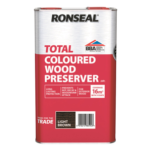 Ronseal Trade Total Wood Preserver Light Brown 5ltr