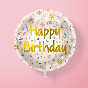 Moonpig Happy Birthday Floral Balloon