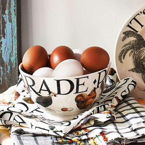 Seconds Rise & Shine Poultry On Parade Medium Old Bowl