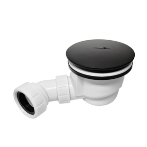 High Flow 90mm Shower Tray Waste Matt Black
