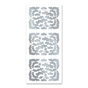 (DISCONTINUED) Daisies And Corners Silver Self Adhesive Stickers