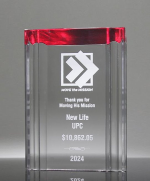 Diamante Crimson Red Acrylic - Small Size