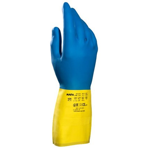Mapa Alto 405 Gloves, Yellow/Blue, Size 8 Medium