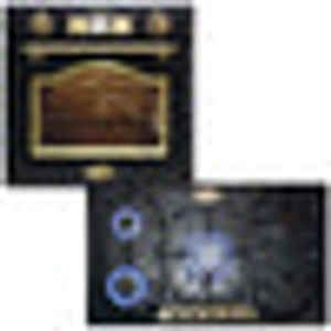 Empire Gas Oven & 5 Burner Gas Hob Black Bundle
