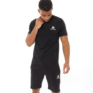 Money Mens Lounger T-Shirt And Shorts Set Black