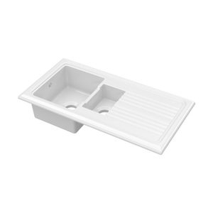 101cm Inset Counter Top Fireclay Ceramic Kitchen Sink - Multiple Options Available