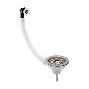 90mm Fireclay Kitchen Sink Basket Strainer Waste with Overflow - Multiple Colours Available