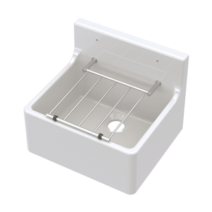 Single Bowl Fireclay Ceramic Cleaner Sink w.Grid - Multiple Sizes and Accessories