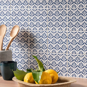 Jacquard Indigo Ceramic Wall Tile 13x13cm