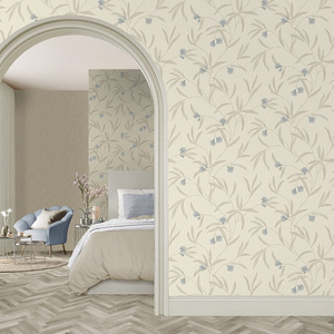Belgravia Decor Tiffany Floral Trail Cream/ Soft Blue Wallpaper - 41333