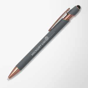 Alpha Soft Touch Stylus Pen with Bronze Trim