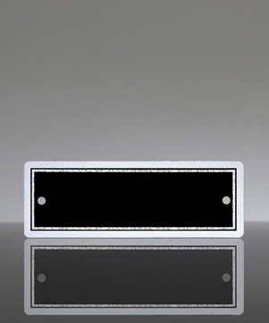 Black Perpetual Plate With Silver Florentine Border