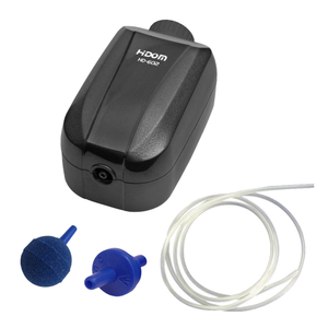 Hidom HD-602 Single Outlet Adjustable Aquarium Air Pump with Accessory Kit