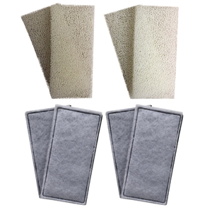 4 x Fluval U2 Compatible Plain Foam and 4 x Compatible Polycarbon Filter Cartridges