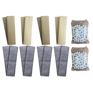 8 x Compatible Foam and 8 x Polycarbon Carbon Filter Cartridges and 2 x 170g Biomax for Fluval U4